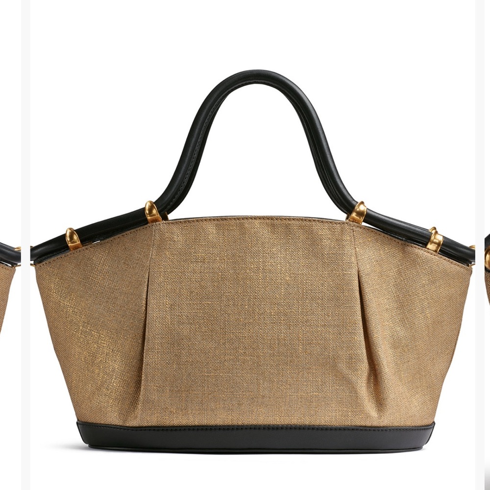 Donna Karan Metallic Canvas Satchel Women's Bag - Picture 3 of 8